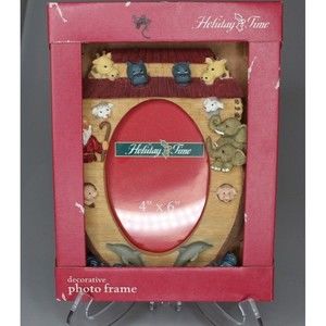HOLIDAY TIME NOAH'S ARK 4 X 6 INCH DECORATIVE PHOTO FRAME NEW